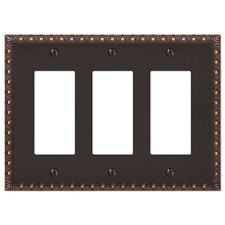 Egg & Dart Aged Bronze 3 Rocker (GFI)