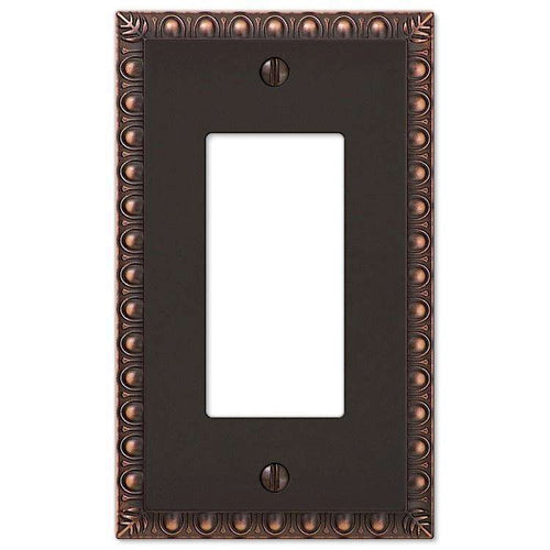 Egg & Dart Aged Bronze 1 Rocker (GFI) - Wallplatesonline.com