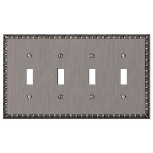 Egg & Dart Antique Nickel 4 Toggle - Wallplatesonline.com
