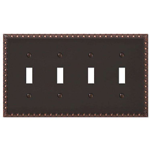 Egg & Dart Aged Bronze 4 Toggle - Wallplatesonline.com