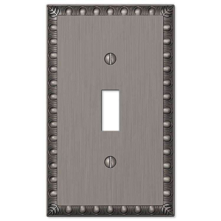 Egg & Dart Antique Nickel Cover Plates
