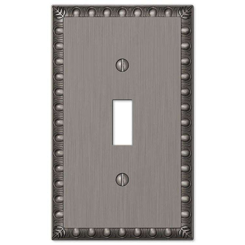 Egg & Dart Antique Nickel Cover Plates - Wallplatesonline.com