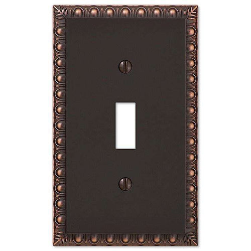 Egg & Dart Aged Bronze Cover Plates - Wallplatesonline.com