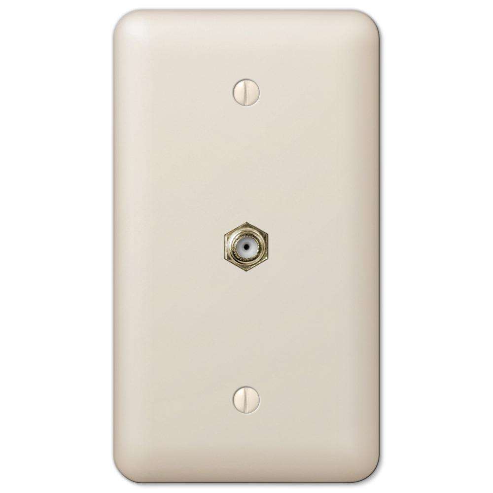 Devon Light Almond 1 Cable TV with Hardware - Wallplatesonline.com