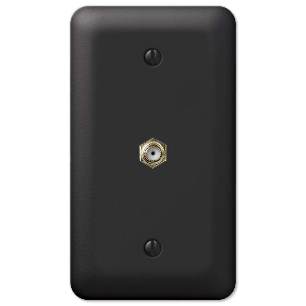 Devon Black 1 Cable TV with Hardware - Wallplatesonline.com