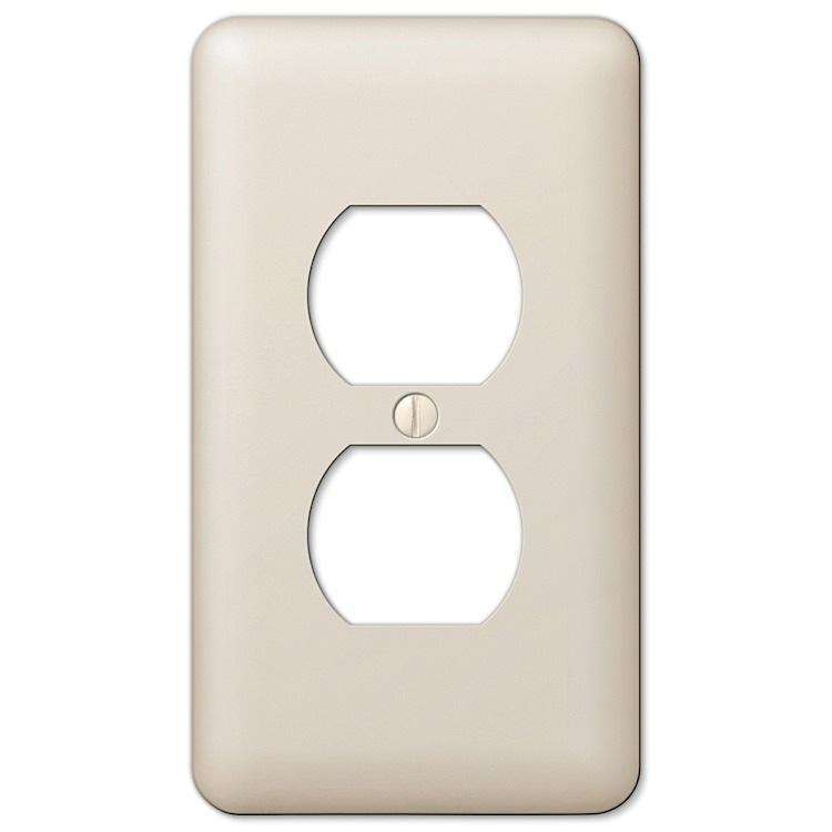 Devon Light Almond 1 Duplex Outlet - Wallplatesonline.com
