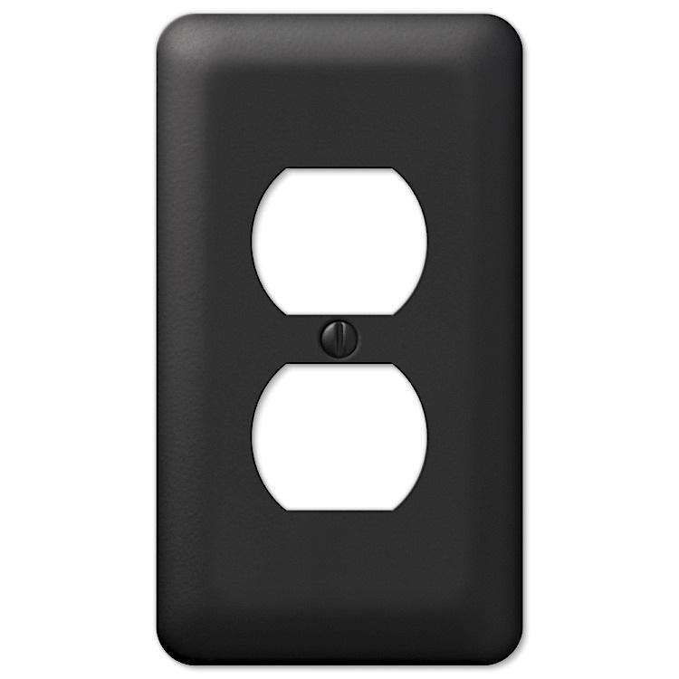 Devon Black 1 Duplex Outlet