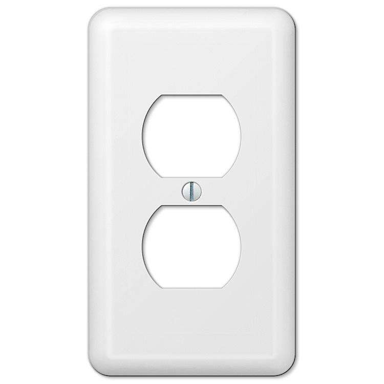 Devon White 1 Duplex Outlet - Wallplatesonline.com
