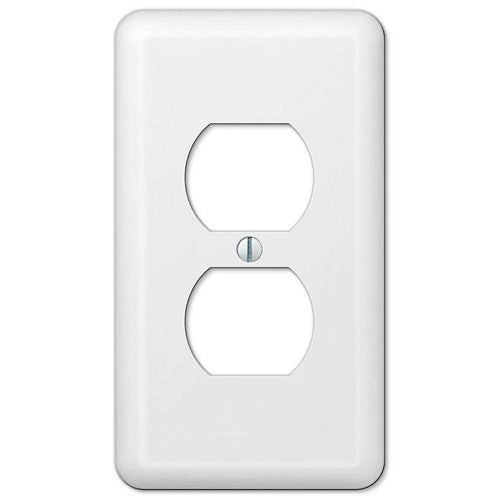 Devon White 1 Duplex Outlet - Wallplatesonline.com
