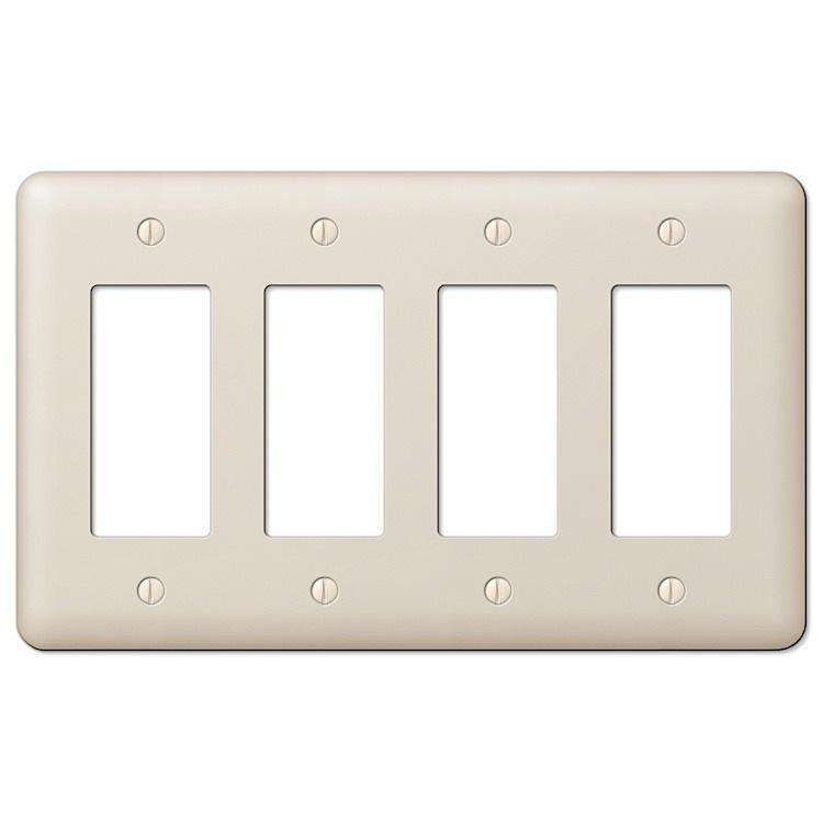 Devon Light Almond 4 Rocker (GFI) - Wallplatesonline.com