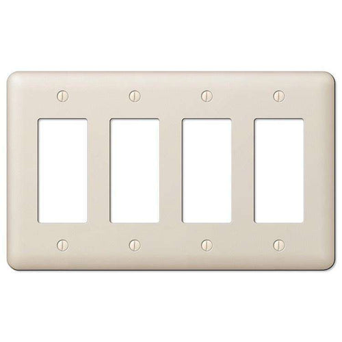 Devon Light Almond 4 Rocker (GFI) - Wallplatesonline.com