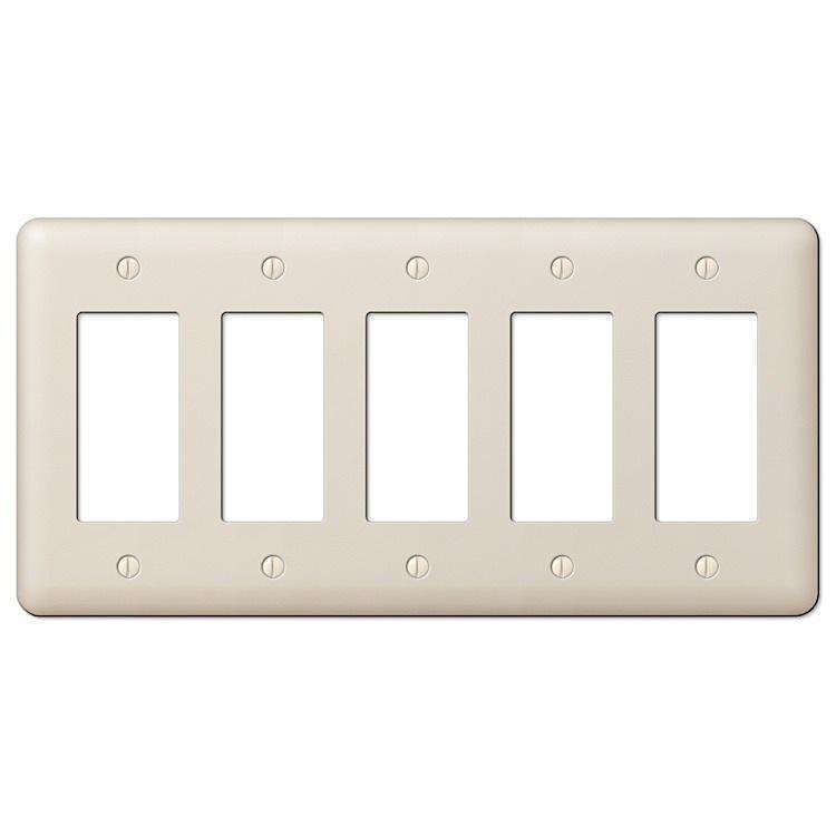 Devon Light Almond 5 Rocker (GFI) - Wallplatesonline.com