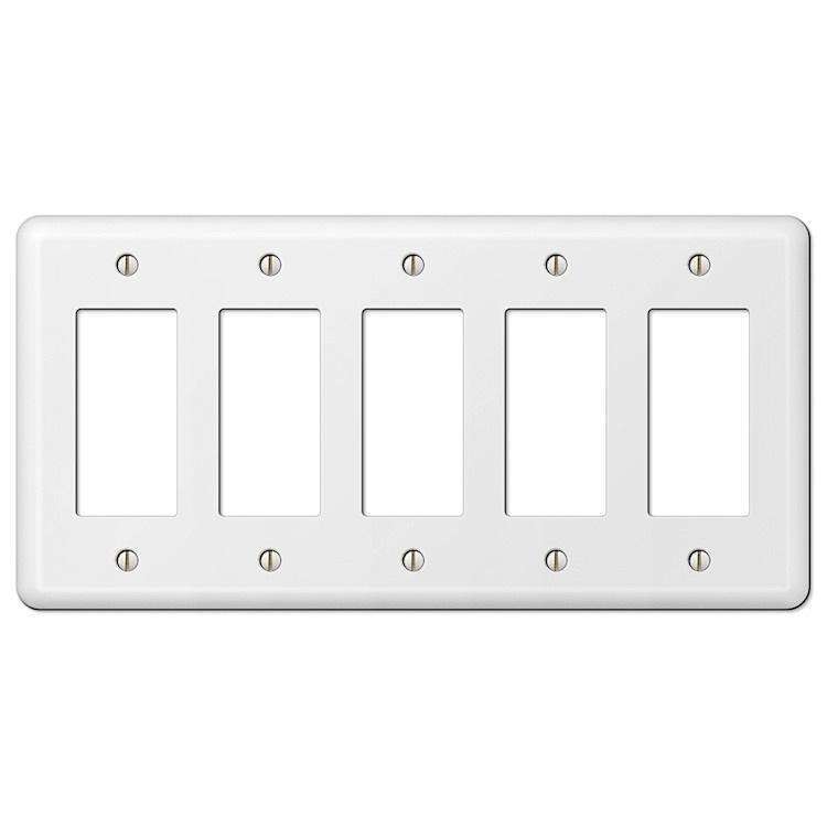 Devon White 5 Rocker (GFI) - Wallplatesonline.com