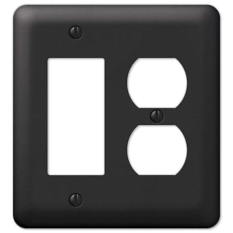 Devon Black Rocker (GFI) / Duplex Outlet