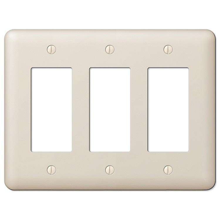 Devon Light Almond 3 Rocker (GFI)