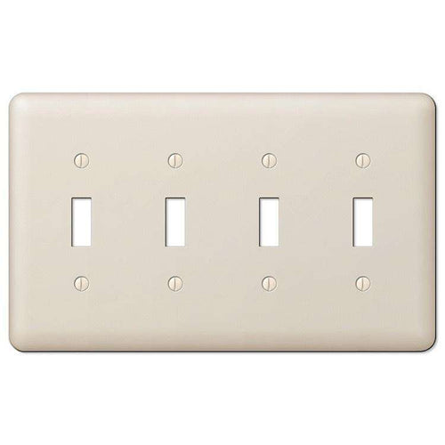 Devon Light Almond 4 Toggle - Wallplatesonline.com