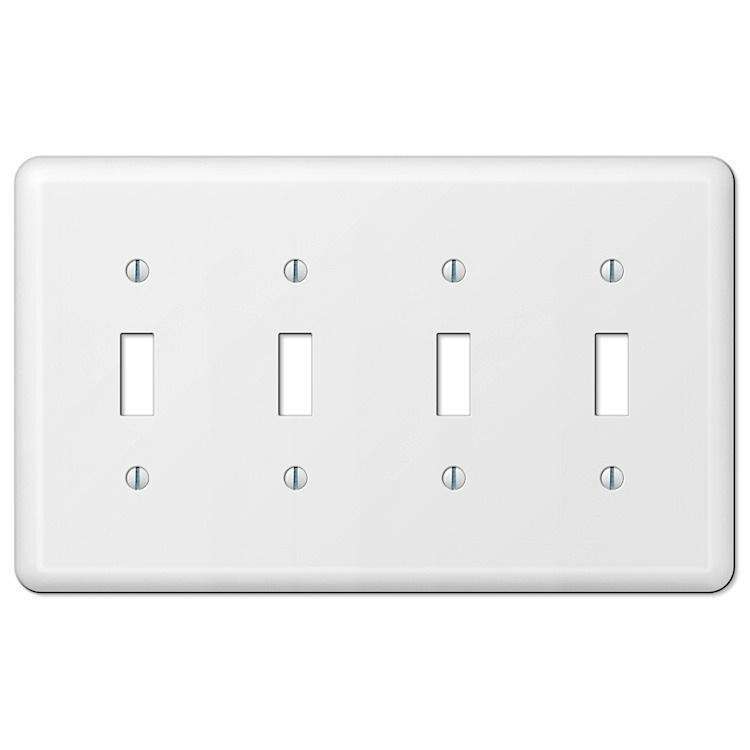 Devon White 4 Toggle - Wallplatesonline.com