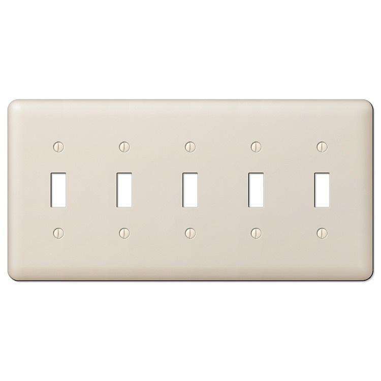 Devon Light Almond 5 Toggle - Wallplatesonline.com