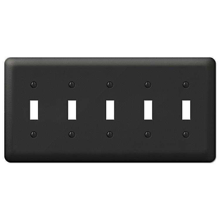 Devon Black 5 Toggle - Wallplatesonline.com