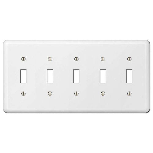 Devon White 5 Toggle - Wallplatesonline.com