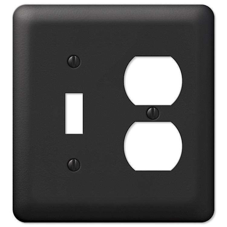 Devon Black Toggle / Duplex Outlet - Wallplatesonline.com