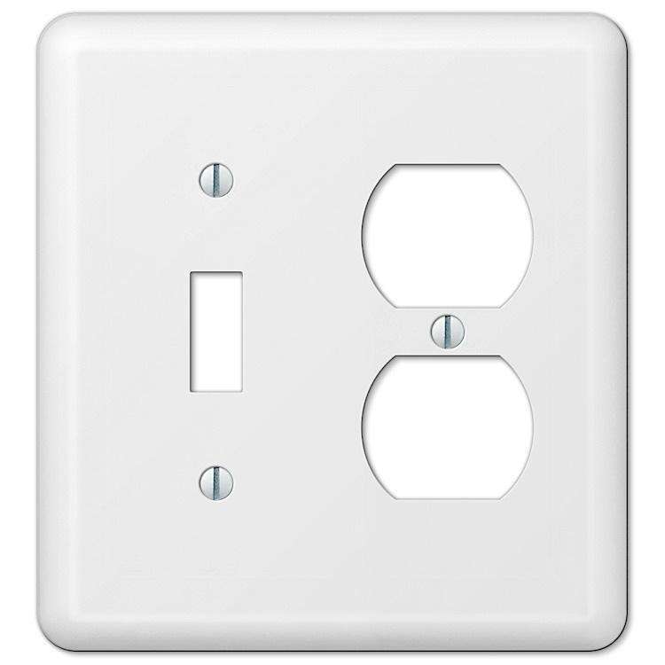 Devon White Toggle / Duplex Outlet - Wallplatesonline.com