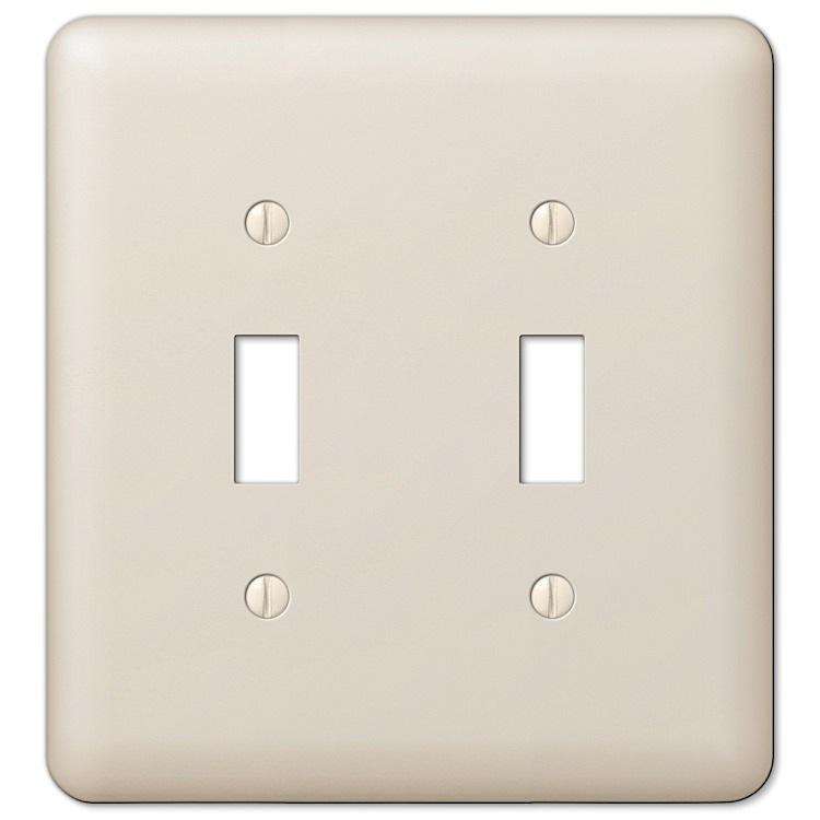 Devon Light Almond Double Toggle - Wallplatesonline.com