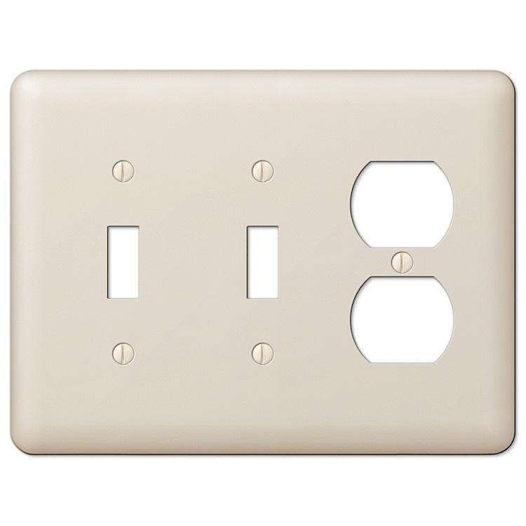 Devon Light Almond 2 Toggle / Duplex Outlet - Wallplatesonline.com