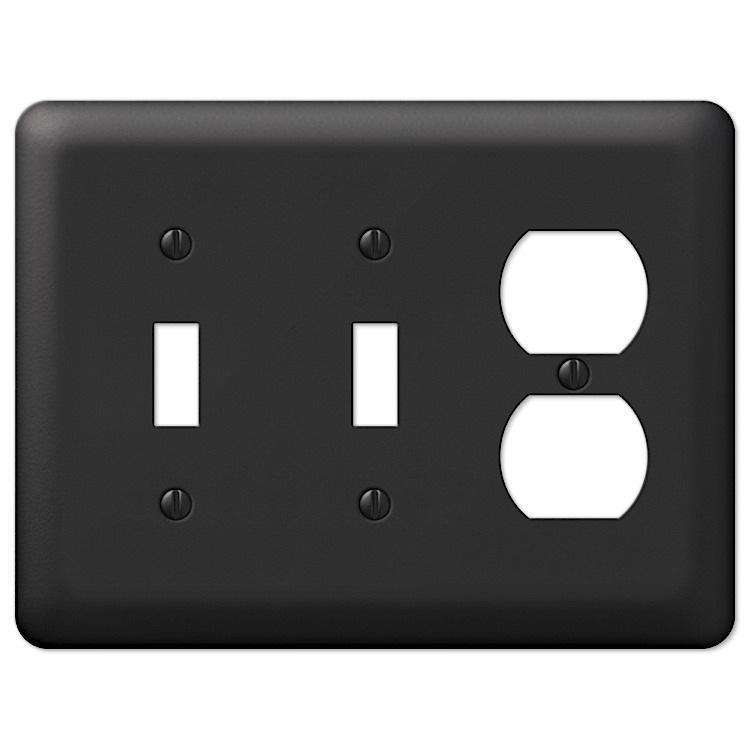 Devon Black 2 Toggle / Duplex Outlet - Wallplatesonline.com