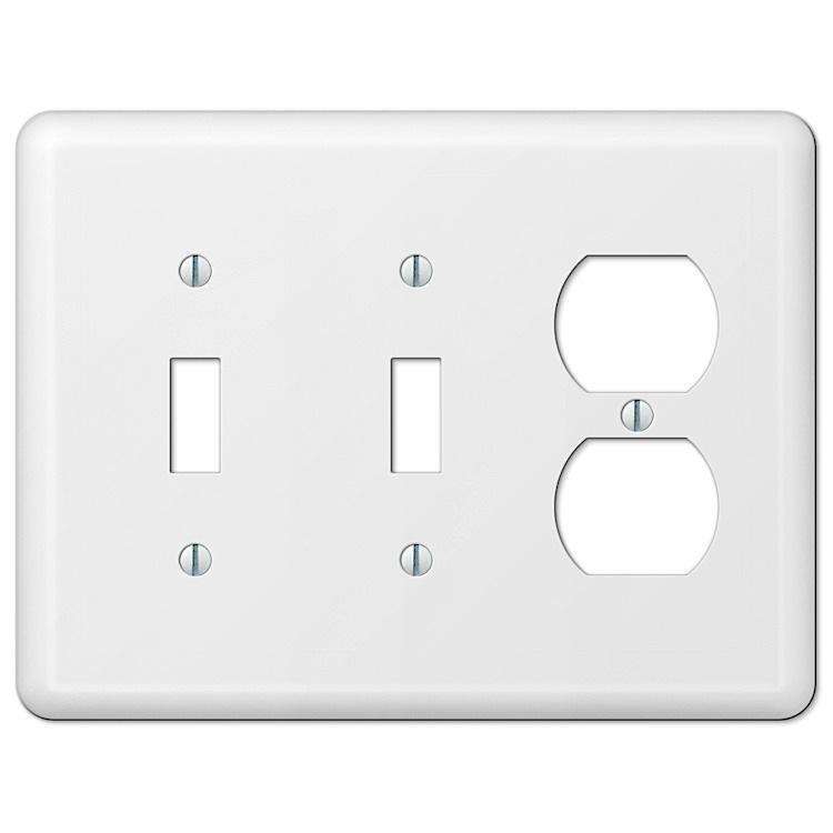 Devon White 2 Toggle / Duplex Outlet