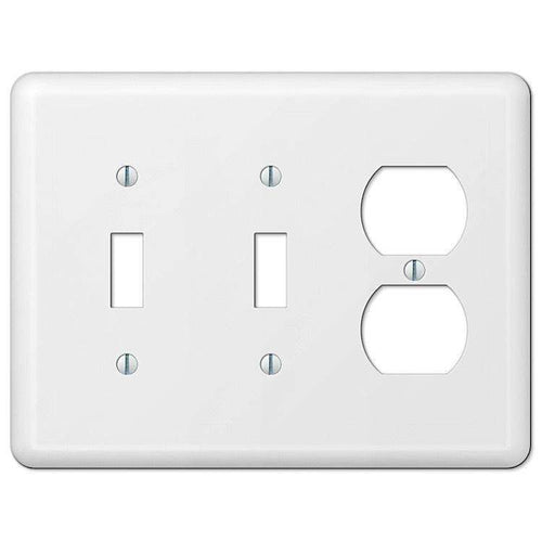 Devon White 2 Toggle / Duplex Outlet - Wallplatesonline.com
