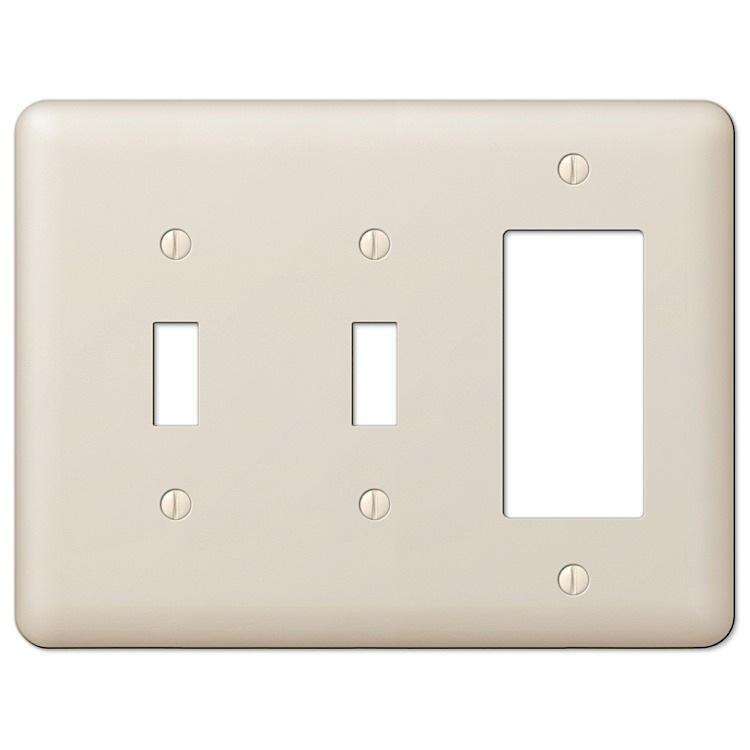 Devon Light Almond 2 Toggle / 1 Rocker (GFI) - Wallplatesonline.com