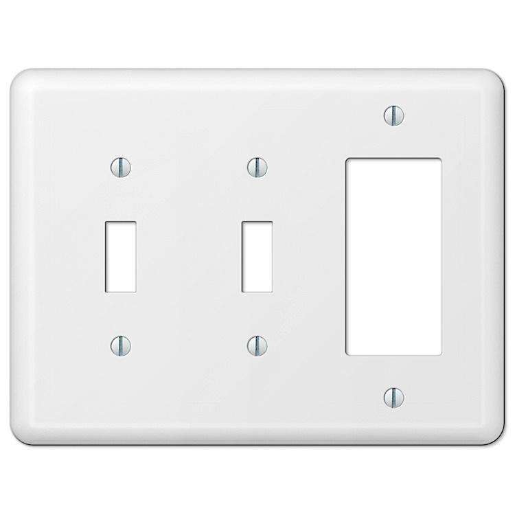 Devon White 2 Toggle / 1 Rocker (GFI) - Wallplatesonline.com