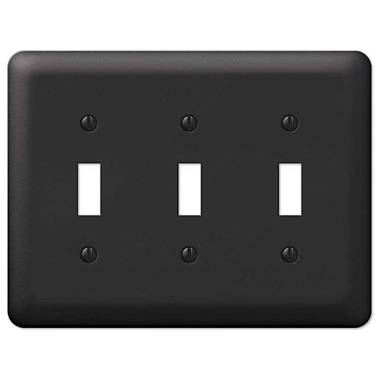 Devon Black Triple Toggle - Wallplatesonline.com