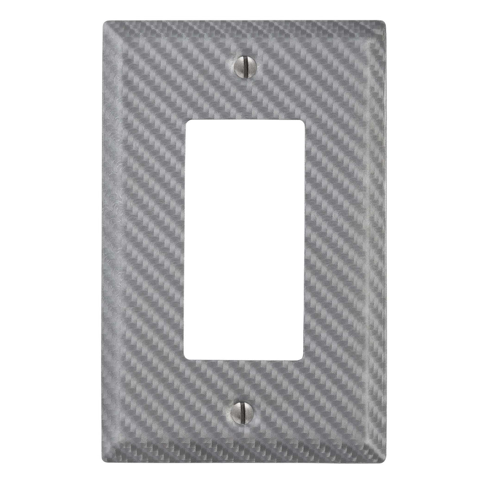 Carbon Fiber Silver Steel 1 Rocker (GFI) Wallplate