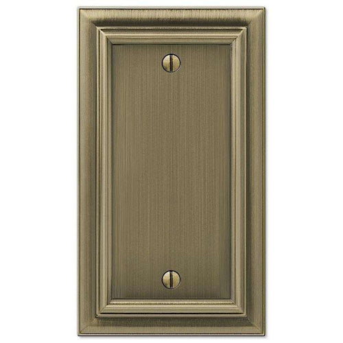 Continental Brushed Brass 1 Blank - Wallplatesonline.com