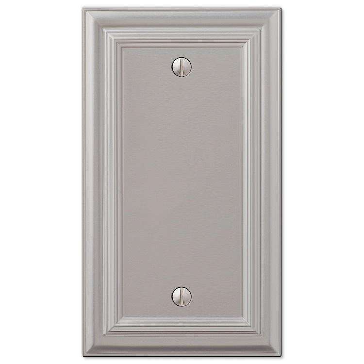 Continental Satin Nickel 1 Blank - Wallplatesonline.com