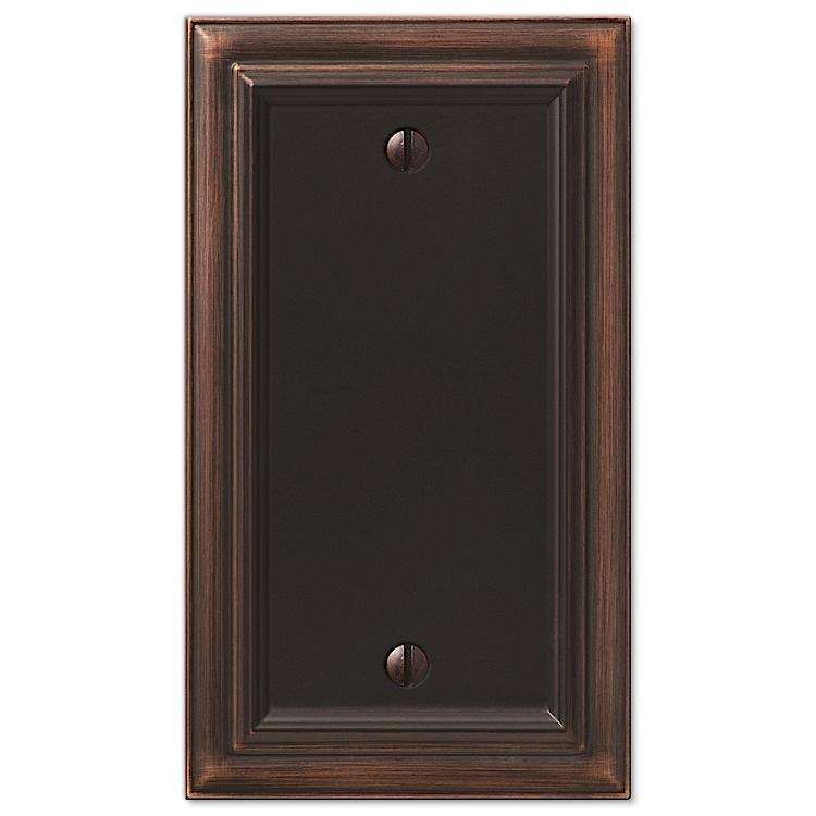 Continental Aged Bronze 1 Blank - Wallplatesonline.com