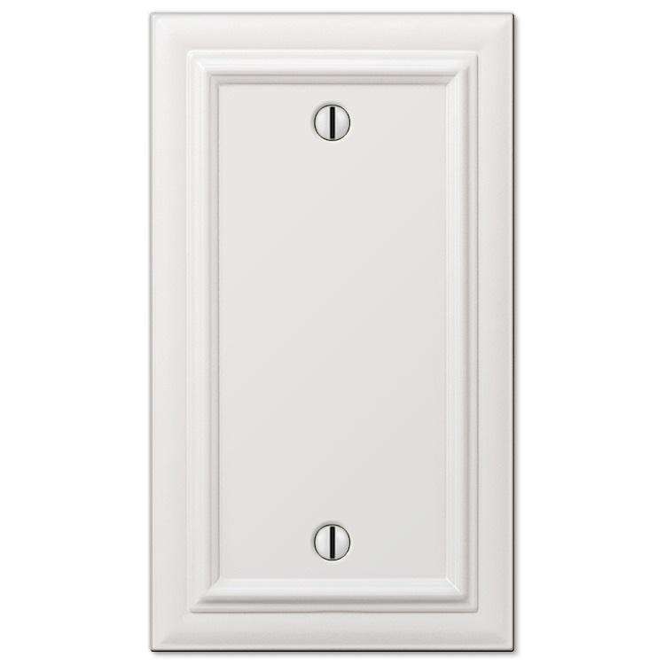 Continental White 1 Blank - Wallplatesonline.com