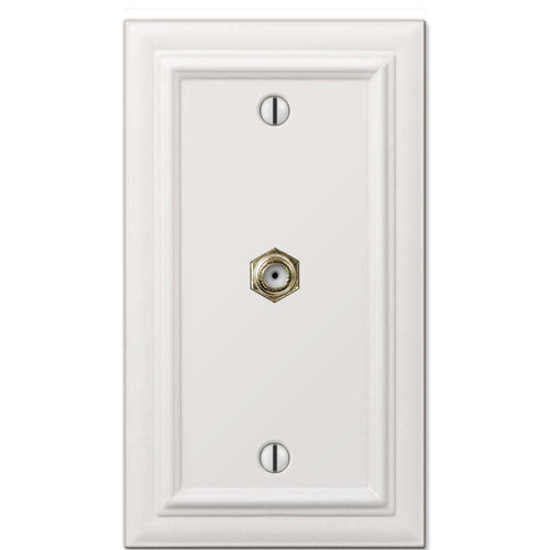 Continental White 1 Cable TV with Hardware - Wallplatesonline.com