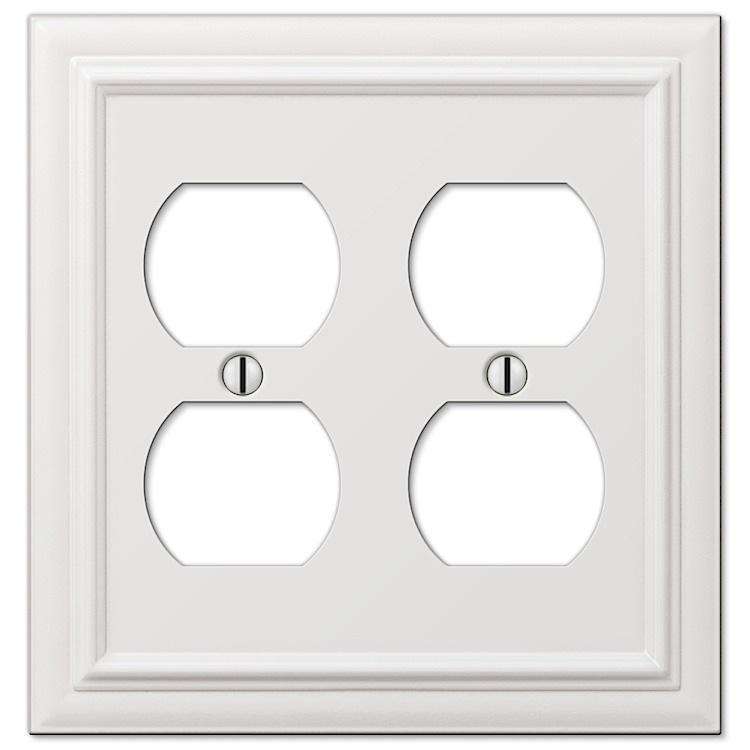 Continental White 2 Duplex Outlet - Wallplatesonline.com