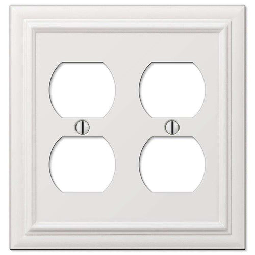 Continental White 2 Duplex Outlet - Wallplatesonline.com