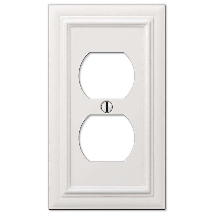 Continental White 1 Duplex Outlet - Wallplatesonline.com