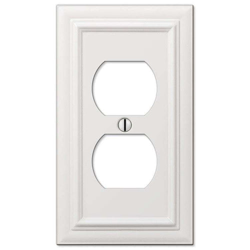 Continental White 1 Duplex Outlet - Wallplatesonline.com