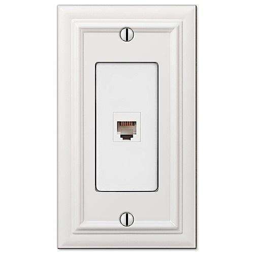 Continental White 1 Phone Jack with Hardware - Wallplatesonline.com