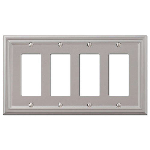 Continental Satin Nickel 4 Rocker (GFI) - Wallplatesonline.com
