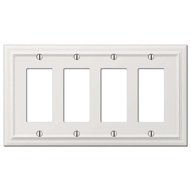 Continental White 4 Rocker (GFI) - Wallplatesonline.com
