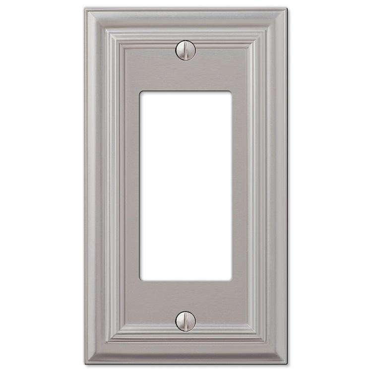 Continental Satin Nickel 1 Rocker (GFI) - Wallplatesonline.com