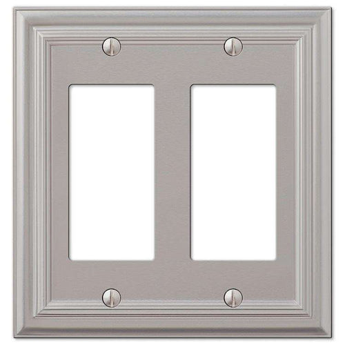 Continental Satin Nickel 2 Rocker (GFI) - Wallplatesonline.com