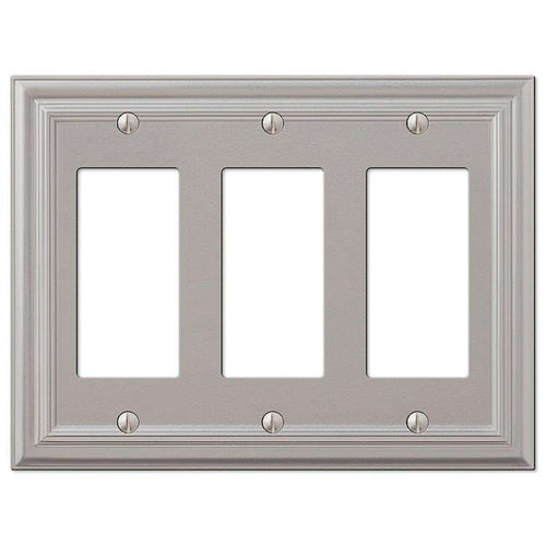 Continental Satin Nickel 3 Rocker (GFI) - Wallplatesonline.com